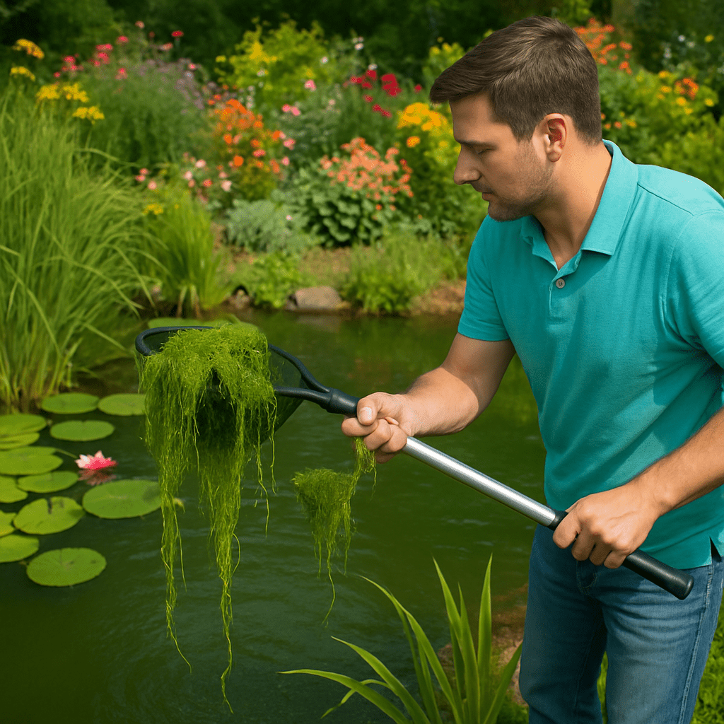 Fadenalgen im Teich bekämpfen