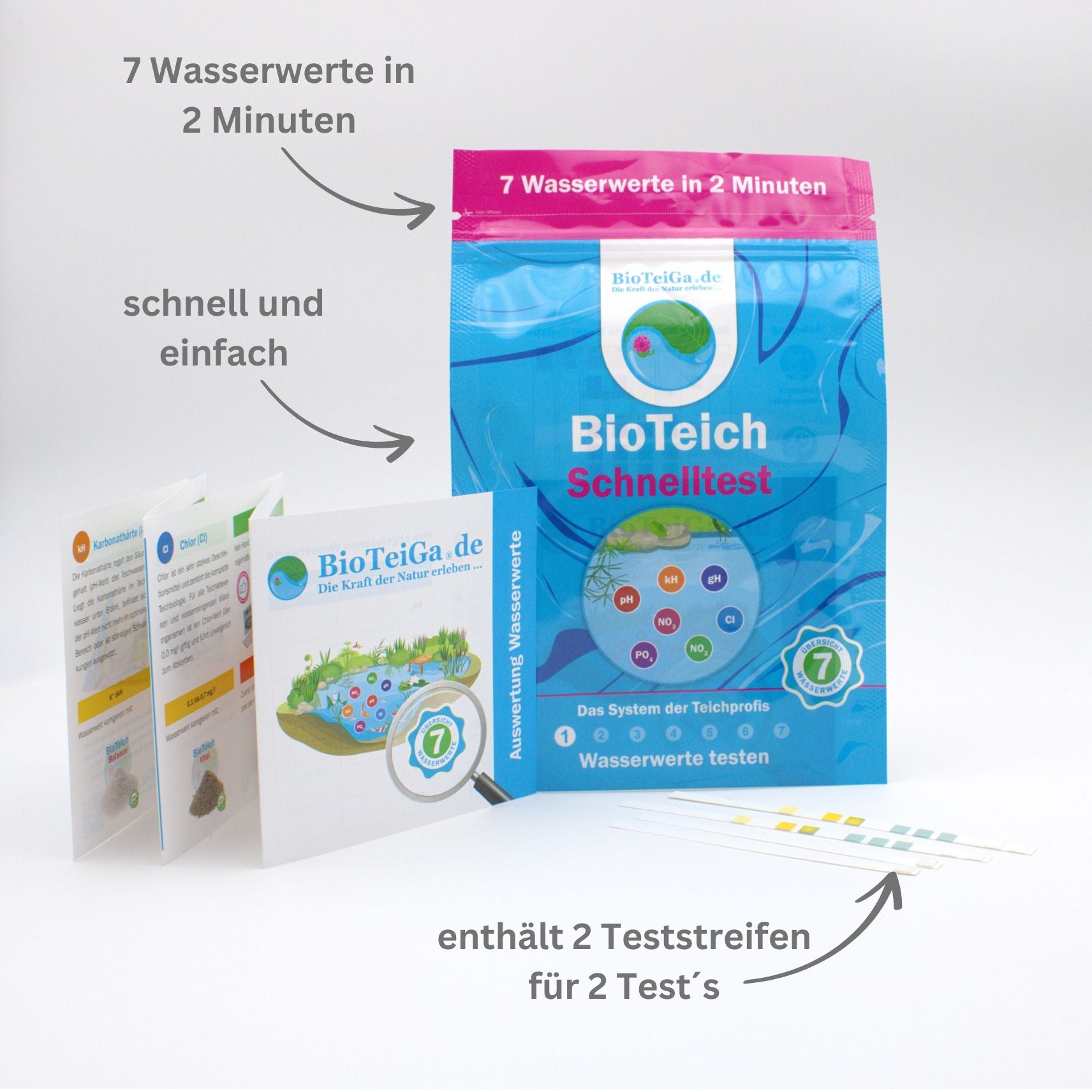 Teichwasser-Test - 7 Wasserwerte in 2 Minuten