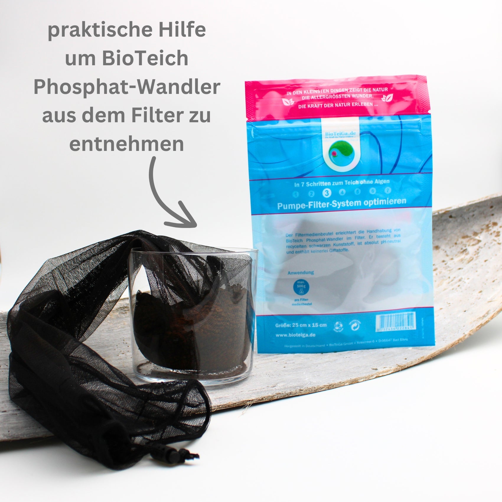 teichfilter filtermedien beutel phosphat wandler anwendung