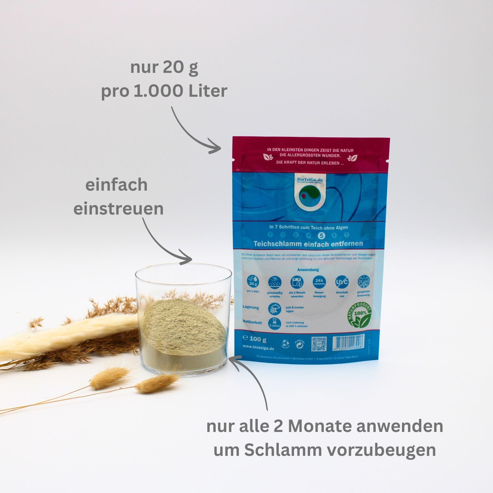 Teichschlamm natürlich entfernen