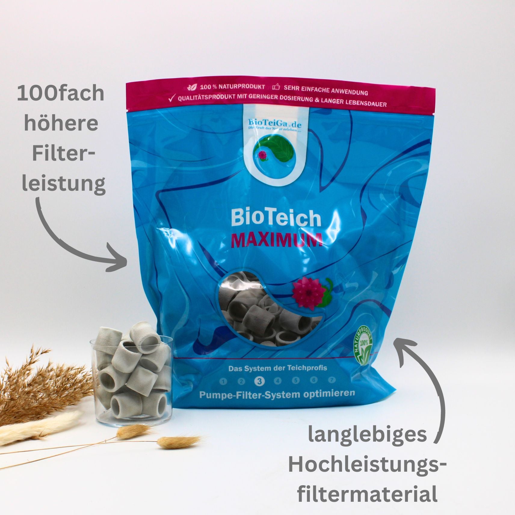 teichfilter filtermaterial maximum