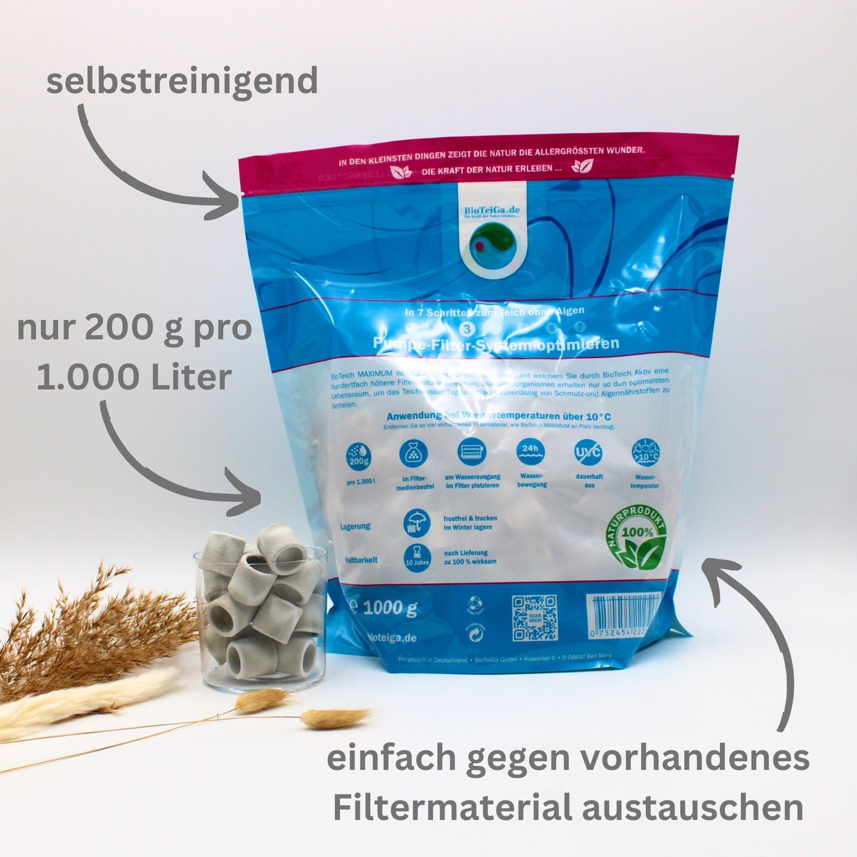 teichfilter filtermaterial maximum rückseite