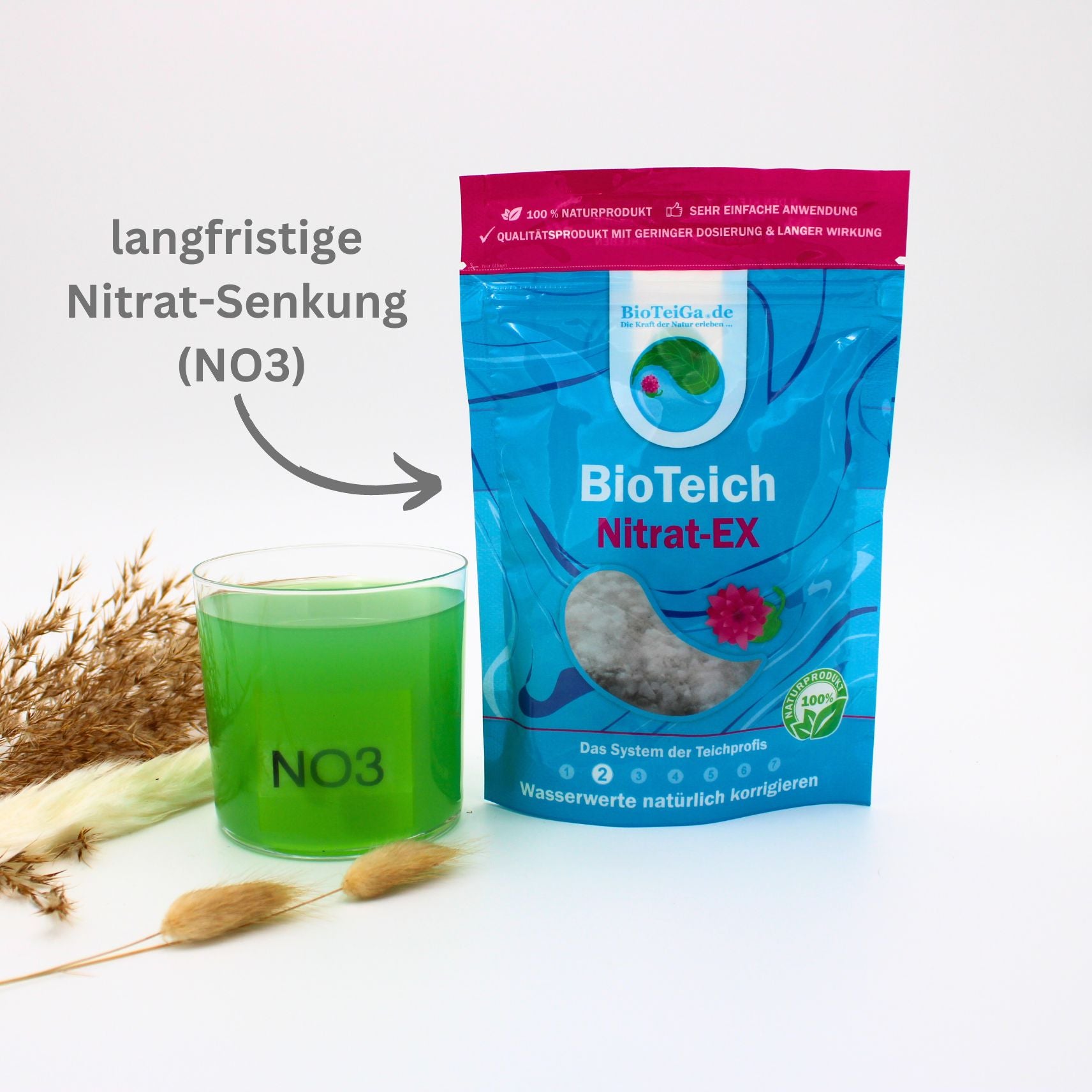 teichfilter filtermaterial nitrat im teich senken nitrat ex