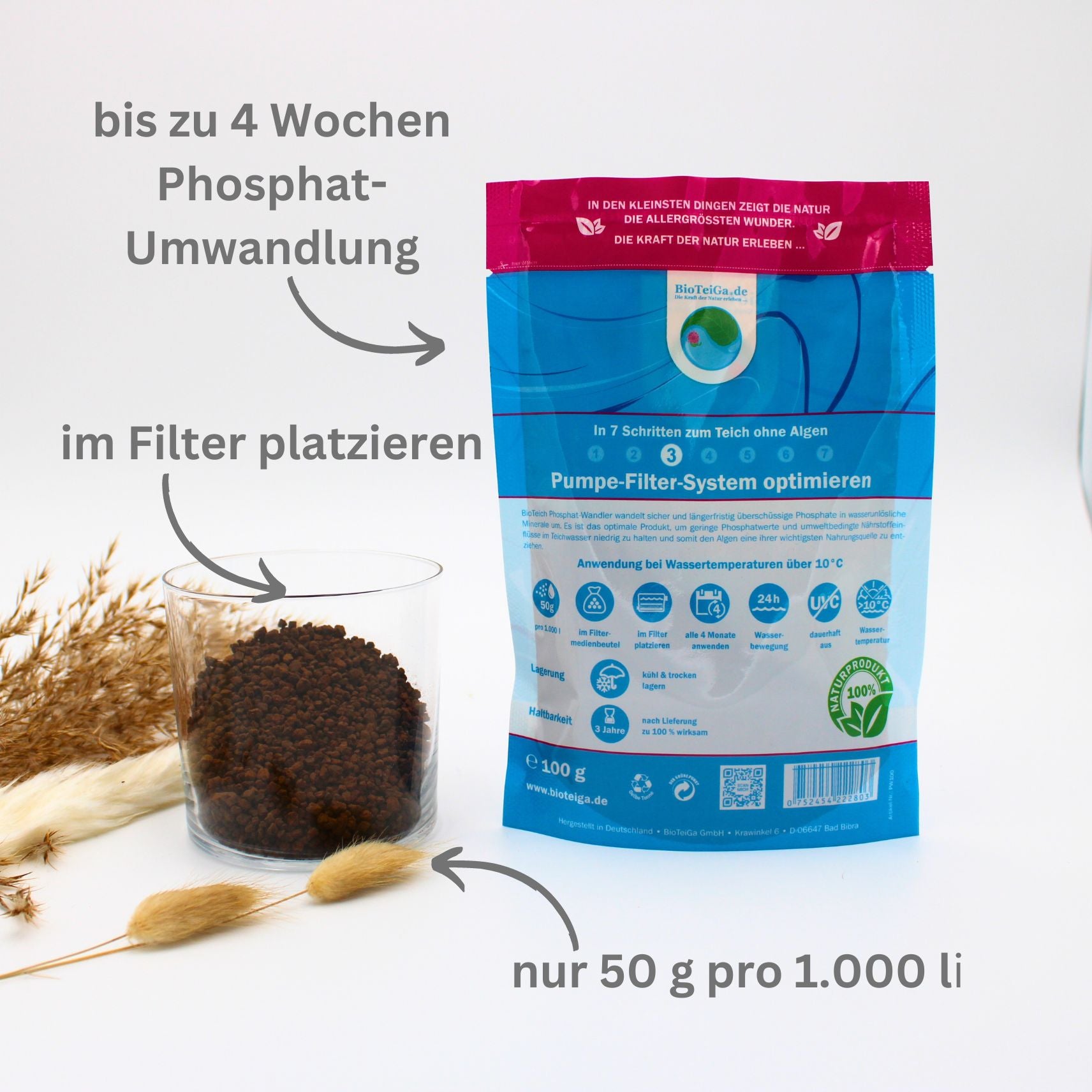 teichfilter filtermaterial phosphat im teich senken phosphat wandler