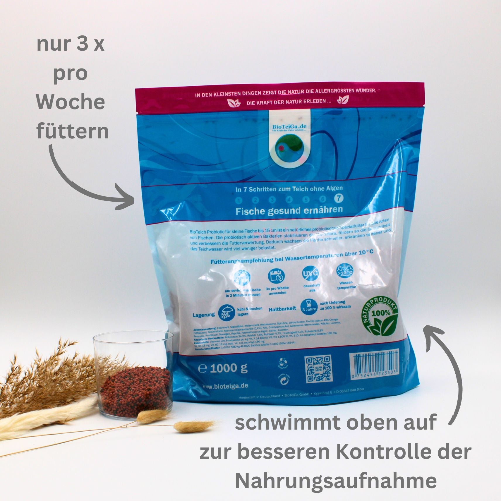 fischfutter teich für kleine fische probiotic vorratspackung anwendung