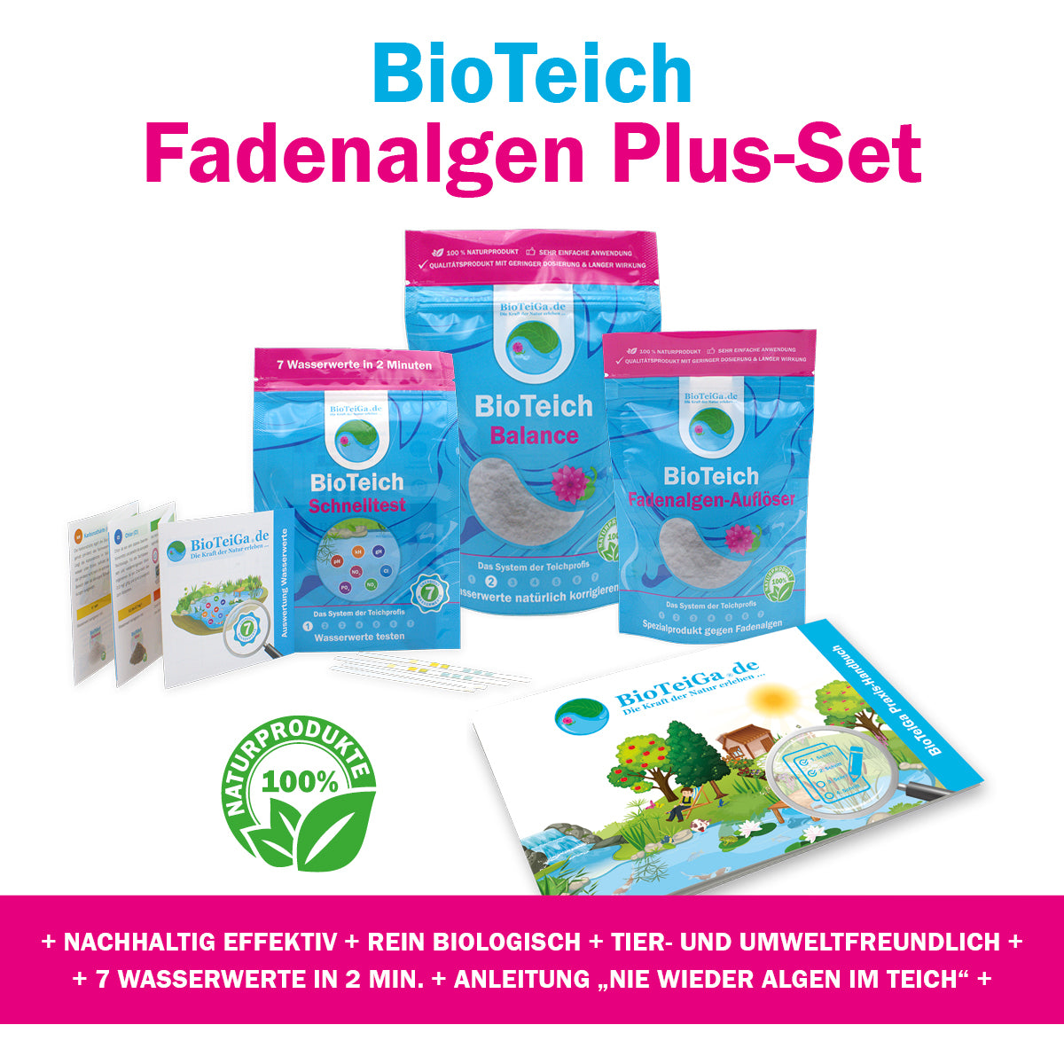 BioTeich Fadenalgen Plus-Set für 5.000 Liter