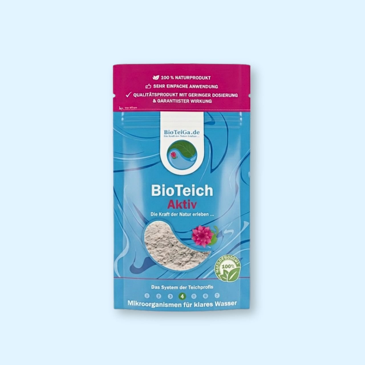 Grünes trübes Teichwasser entfernen