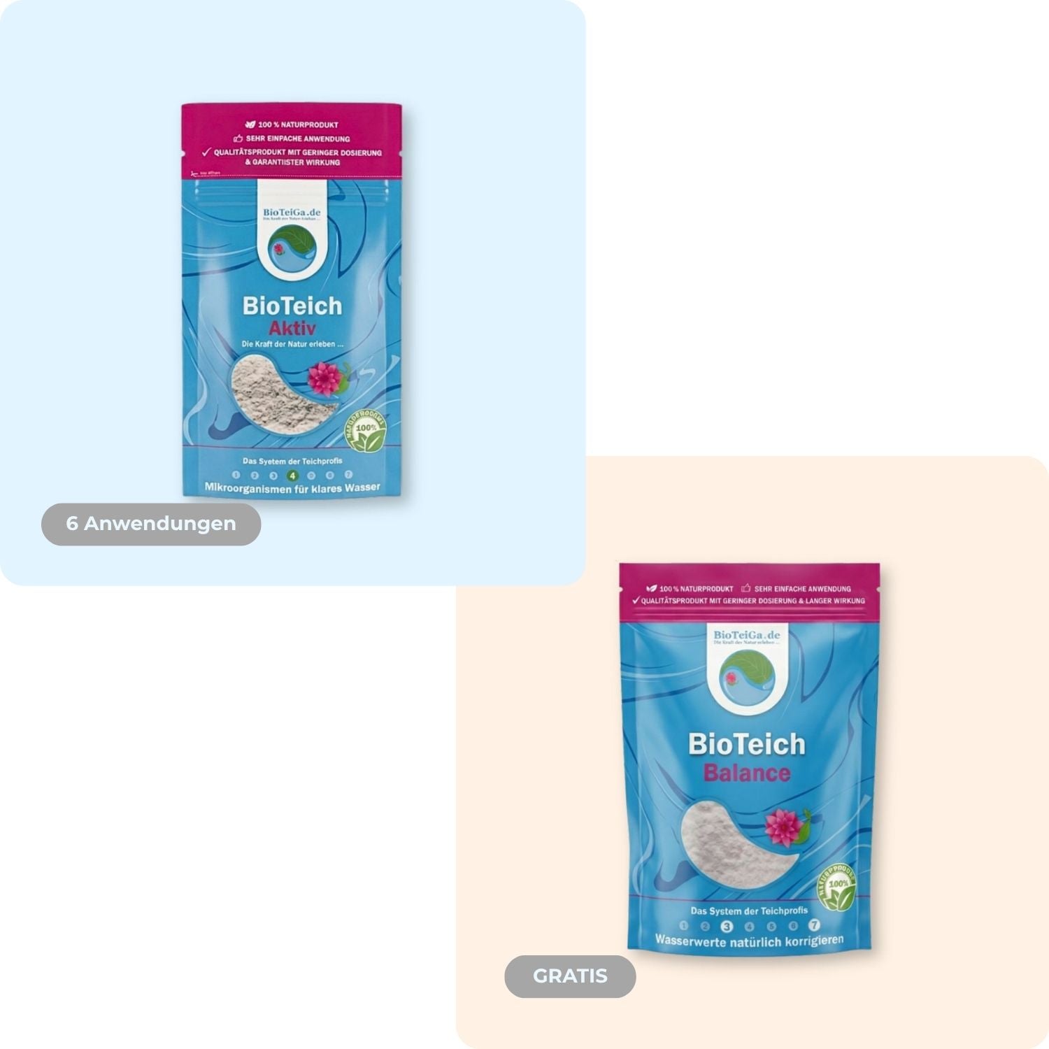 Natürliche Mikroorganismen für klares Wasser ohne Algen für die gesamte Teichsaison