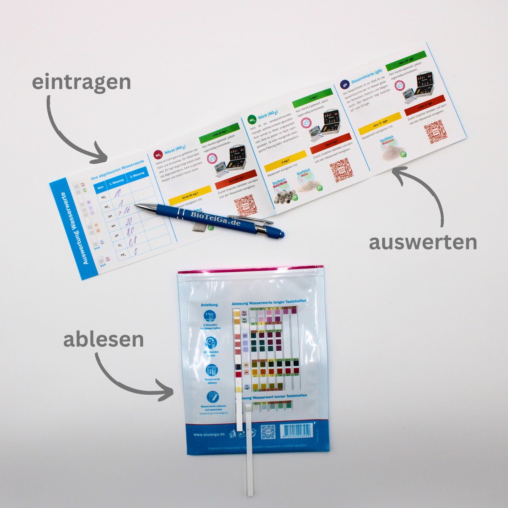 Teichwasser-Test – BioTeich Schnelltest: 7 Wasserwerte in 2 Minuten