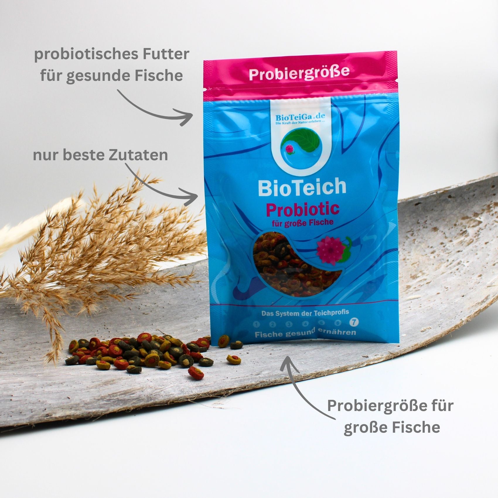 Probiotische Futterprobe für große Fische
