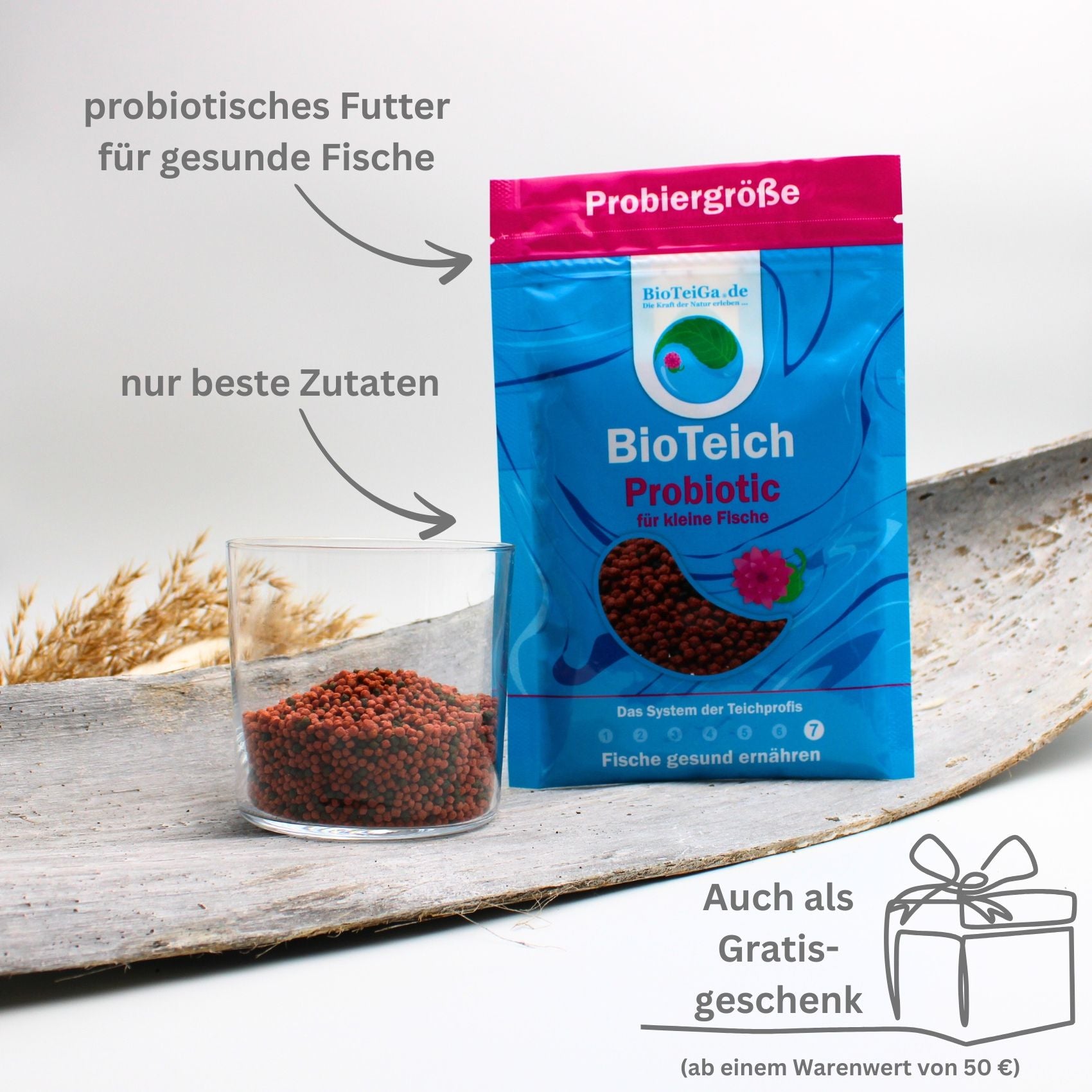 BioTeich Probiotic für kleine Fische Probiergröße 50 g